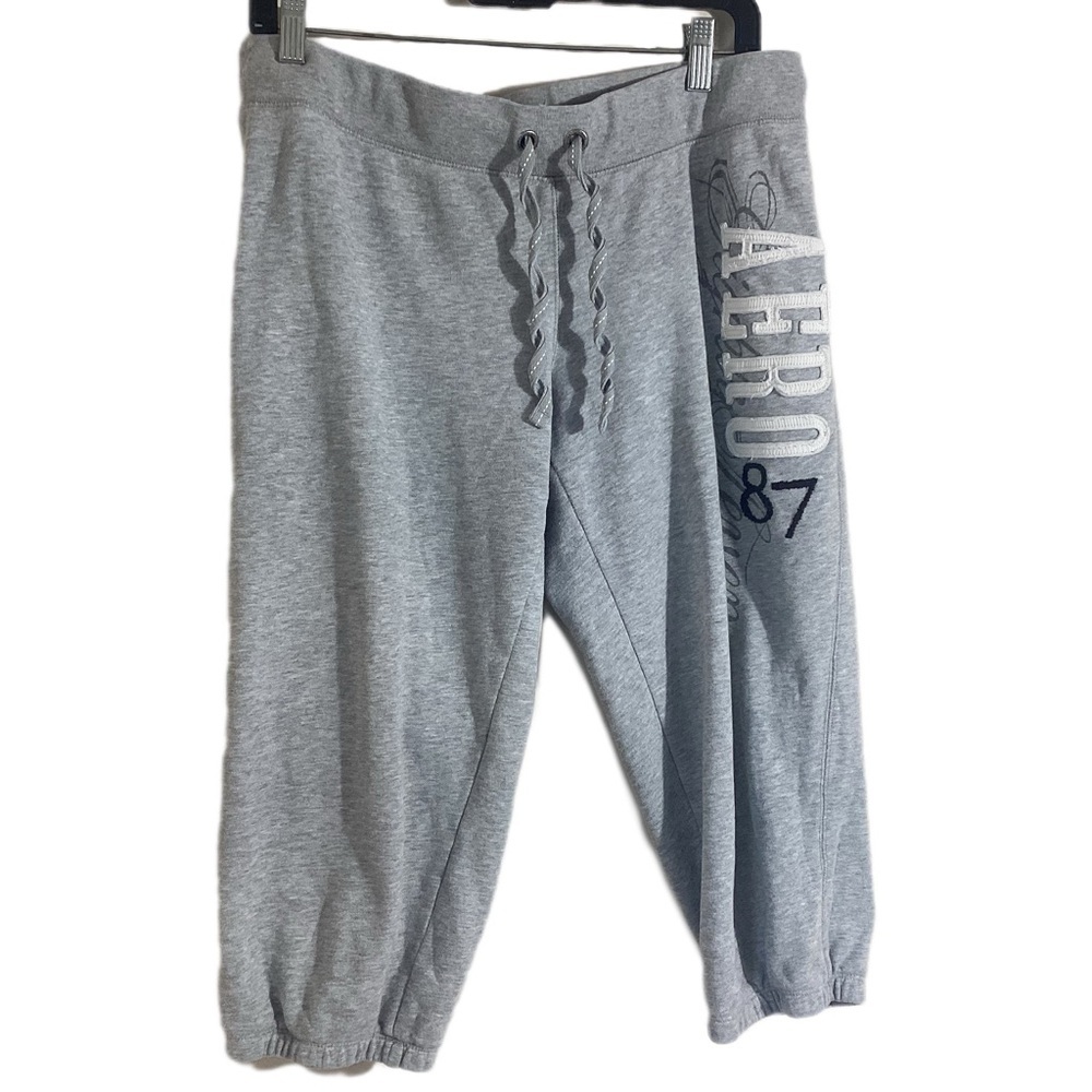 Aeropostale Vtg Y2K Spellout Cropped Low Rise Sweatpants L